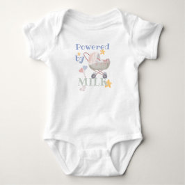 Powered by milk - baby wagon t shirt