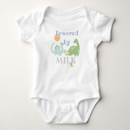 Powered by milk- dinosaur t shirt