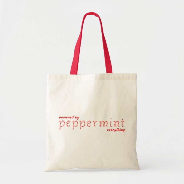 Powered by Peppermint Everything – Festive Holiday Tygkasse (Framsidan)