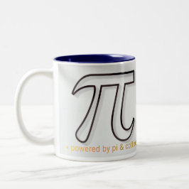 Powered by Pi & Coffee Mug – Minimalist Math Gift  Två-Tonad Mugg