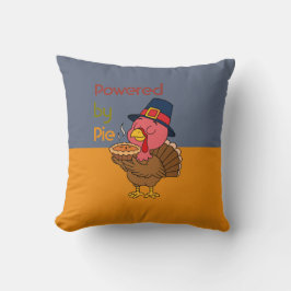 Powered by Pie Modern Minimal Thanksgiving Pillow Kudde