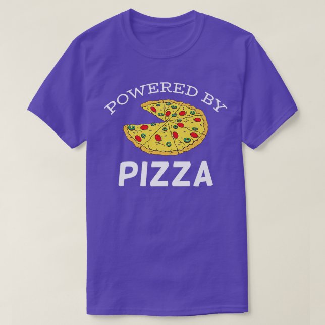 Powered By Pizza  T Shirt (Design framsida)