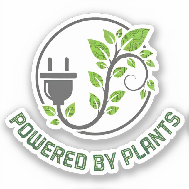 Powered by Plants Klistermärken (Framsida)