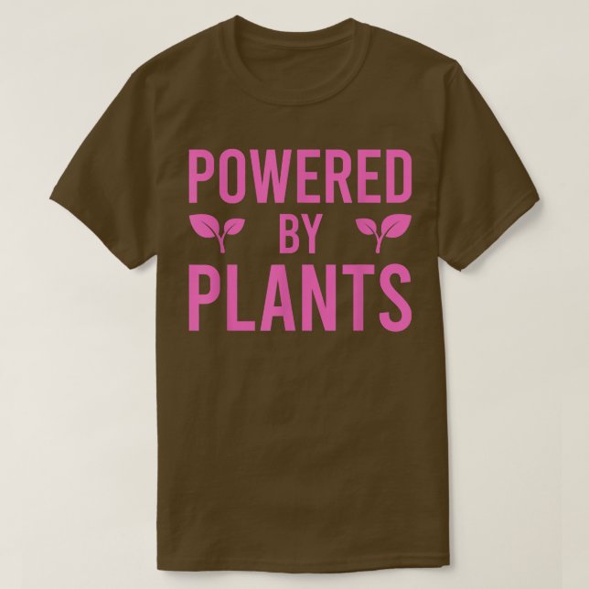 Powered By Plants Vegetarian Vegan Workout Plant P T Shirt (Design framsida)