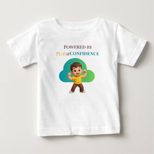 Powered by Play and Confidence T Shirt (Framsida)