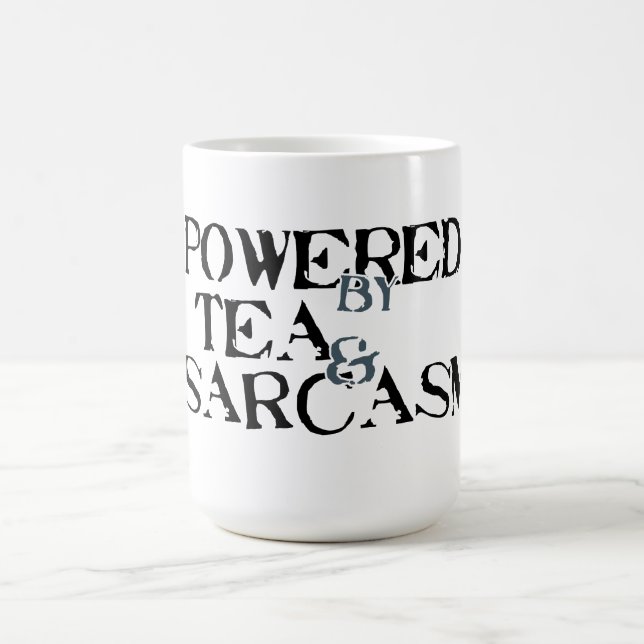 Powered by Tea & Sarcasm Kaffemugg (Center)
