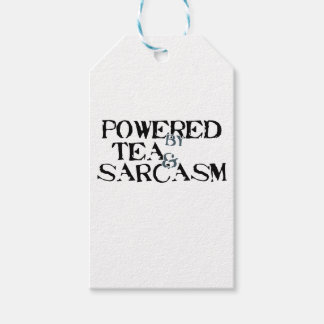 Powered by Tea & Sarcasm Presentetikett