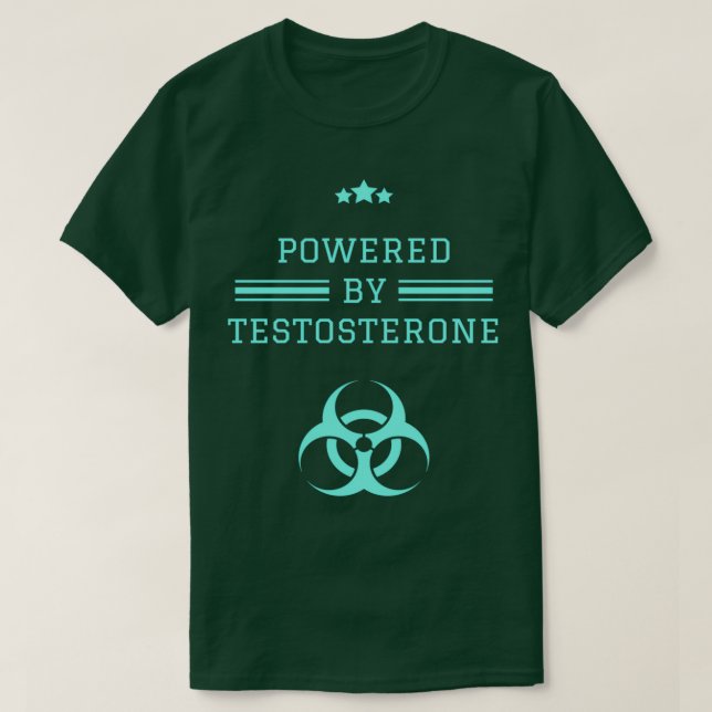 Powered By Testosterone T Shirt (Design framsida)