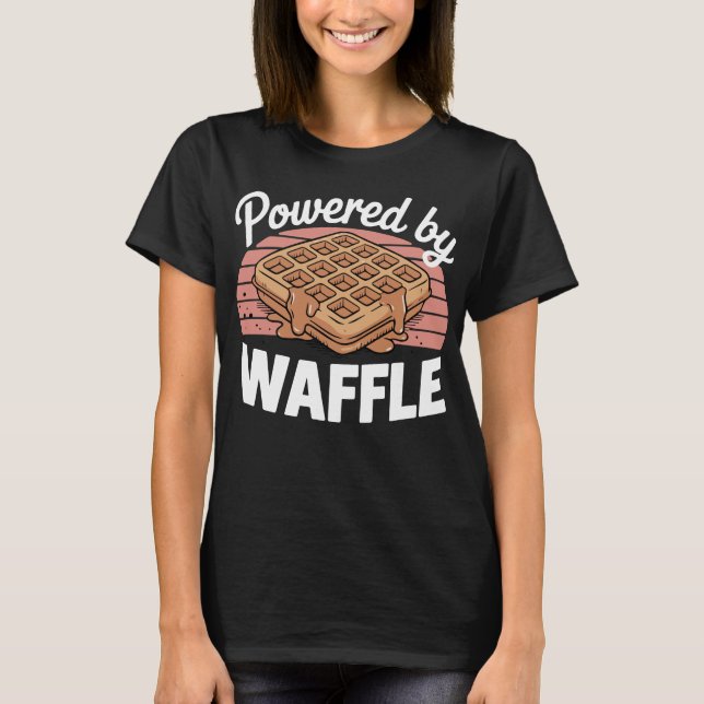 Powered By Waffle T Shirt (Framsida)