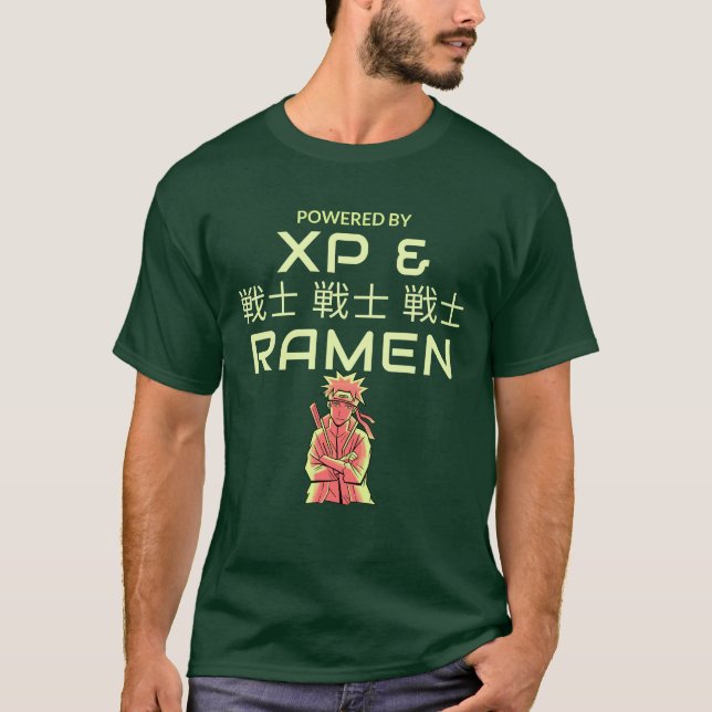 Powered By XP & Ramen T Shirt (Framsida)
