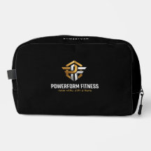 PowerForm Fitness Lyxig Guld Emblem Tillbehörspåse