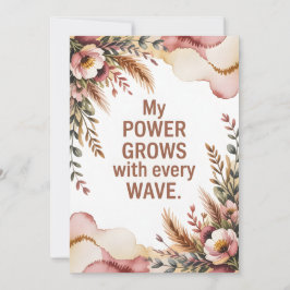 Powerful Birth Wave Affirmation Art Julkort