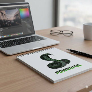 Powerful Cobra Spiral Notebook – Strength & Focus Anteckningsbok