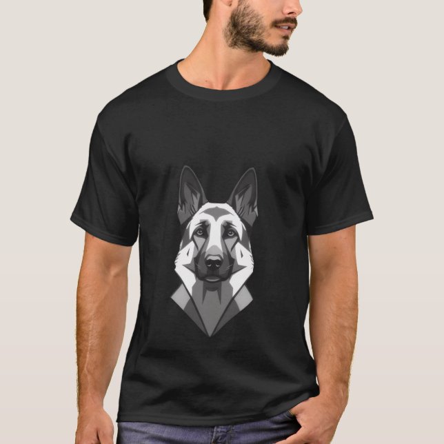 Powerful Dog Design – Strong & Fearless Canine Art T Shirt (Framsida)
