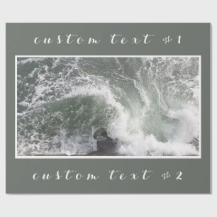 POWERFUL HAVA OCEAN VÅGAR SWIRLING VATTEN PHOTO PRESENTPAPPER