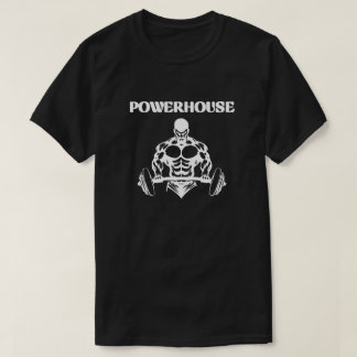POWERHOUSE, BLACK MEN'S BASIC T SHIRT