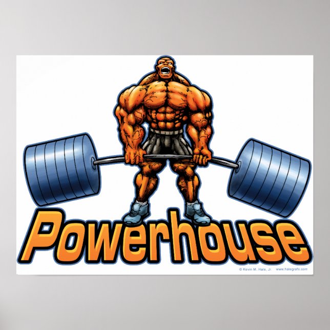 Powerhouse Deadlift Poster (Framsidan)