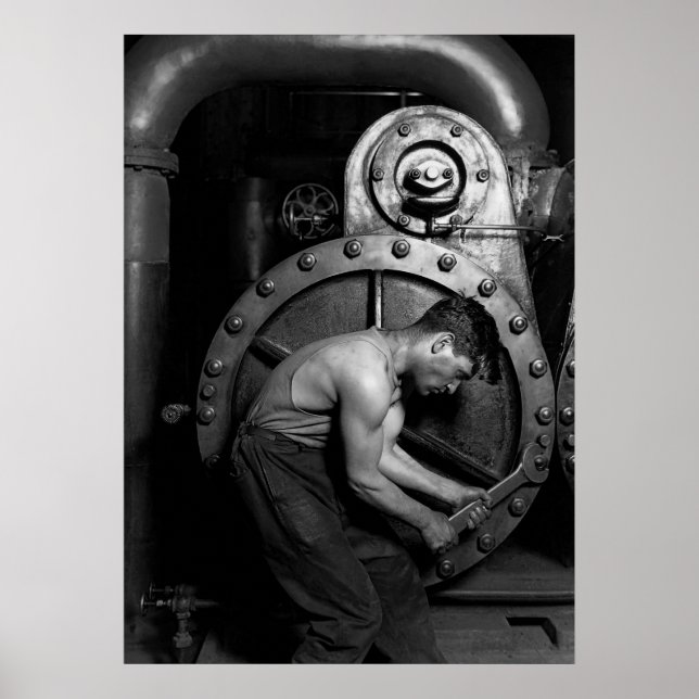 POWERHOUSE MECHANIC - 1920 - LEWIS HINE POSTER (Framsidan)