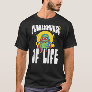 Powerhouse of Life Backprint Biology Lärare T Shirt