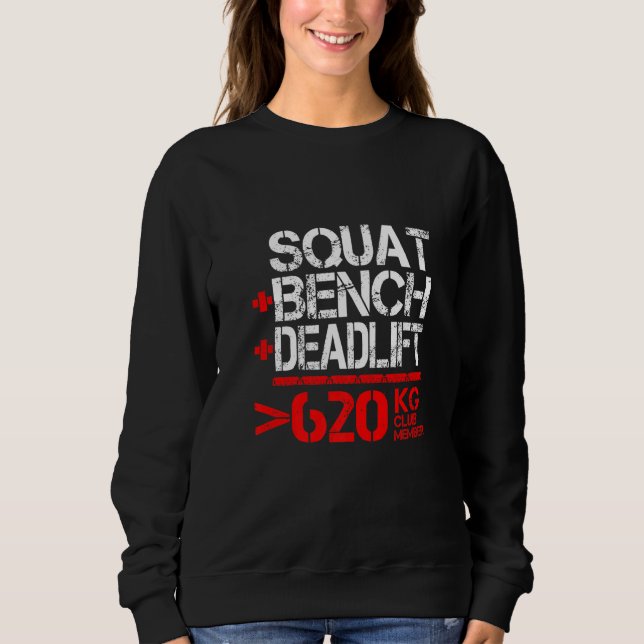 Powerlifting 620 kg Klubbmedlem T Shirt (Framsida)