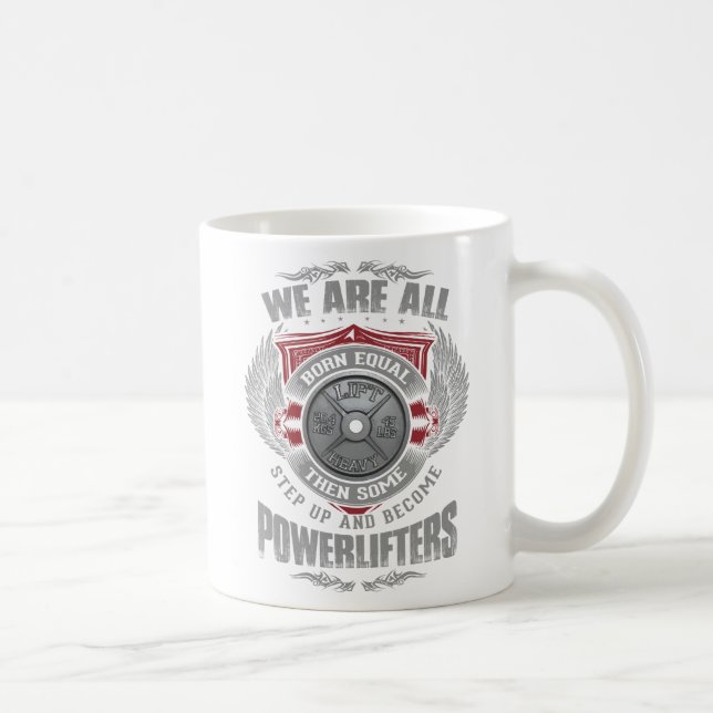 Powerlifting - KLIVA UPP - skivstången pläterar - Kaffemugg (Höger)