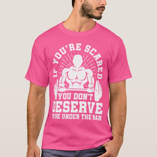 PowerLyft Squat Deadlift Bench Press Barbell Po T Shirt (Framsida)