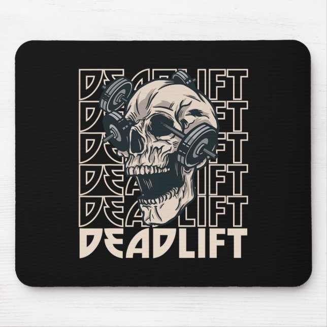 Powerlyftande Deadlift Skull Bodybuilding Musmatta (Framsidan)