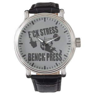 Powerlyftande motivation - F*CK-Stressa, Bench Pre Armbandsur