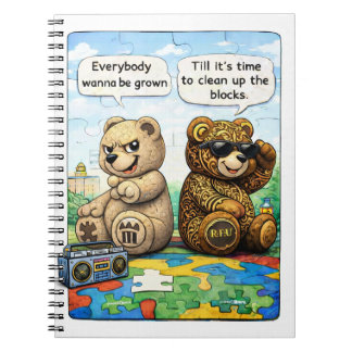 PowerOf3Brand “Little Visionary” Urban Puzzle Kons Anteckningsbok