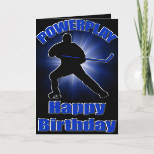 PowerPlay Hockey Birthday Card Kort