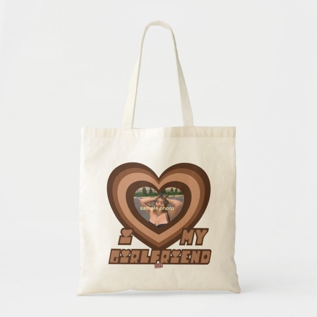 PowerPuff Dingus Brown Heart - GIRLFRIEND Tygkasse (Framsidan)