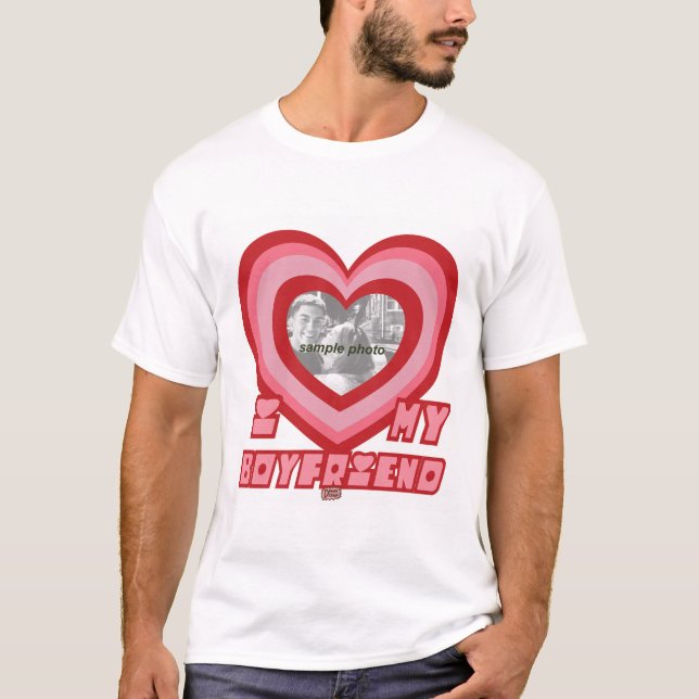 PowerPuff Dingus Heart- BOYFRIEND T Shirt (Framsida)