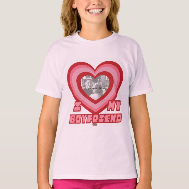 PowerPuff Dingus Heart- BOYFRIEND T Shirt (Framsida)