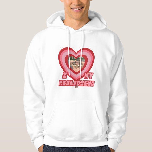 PowerPuff Dingus Heart- GIRLFRIEND Hoodie (Framsida)