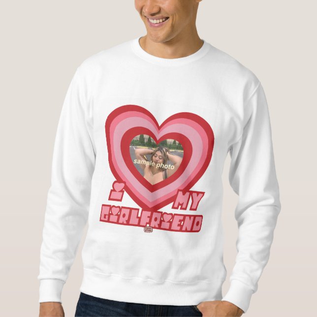 PowerPuff Dingus Heart- GIRLFRIEND Lång Ärmad Tröja (Framsida)