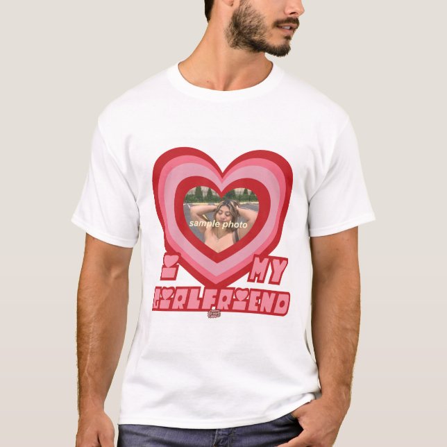 PowerPuff Dingus Heart- GIRLFRIEND T Shirt (Framsida)