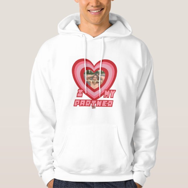 PowerPuff Dingus Heart- PARTNER Hoodie (Framsida)