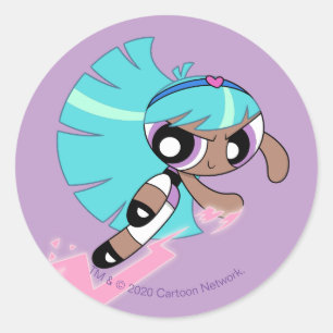 Powerpuff-flickblickar Runt Klistermärke