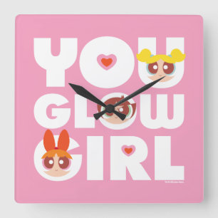 Powerpuff-flickor: Din glödande flicka Fyrkantig Klocka