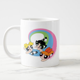 Powerpuff flickor flyger genom Himlar Jumbo Mugg