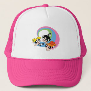 Powerpuff flickor flyger genom Himlar Keps