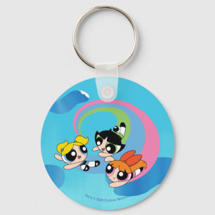 Powerpuff flickor flyger genom Himlar Nyckelring