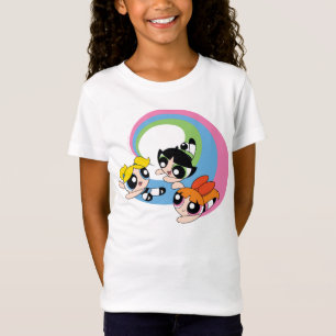 Powerpuff flickor flyger genom Himlar T Shirt