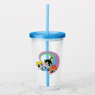 Powerpuff flickor flyger genom Himlar Take Away Mugg