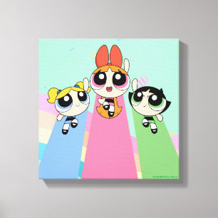 Powerpuff Flickor med hög flyghöjd Canvastryck