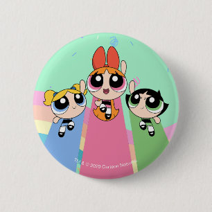 Powerpuff Flickor med hög flyghöjd Knapp