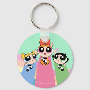 Powerpuff Flickor med hög flyghöjd Nyckelring