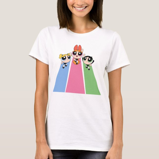 Powerpuff Flickor med hög flyghöjd T Shirt (Framsida)