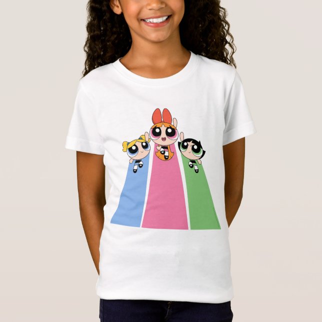 Powerpuff Flickor med hög flyghöjd T Shirt (Framsida)