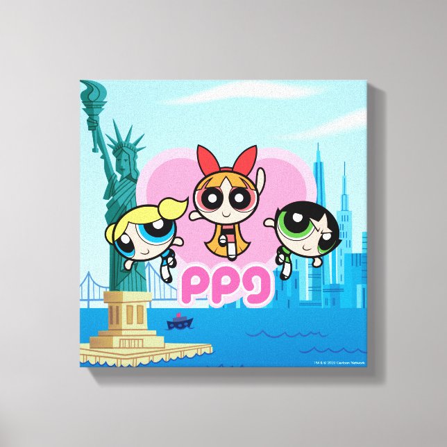 Powerpuff Flickteam Fantastisk Canvastryck (Framsida)